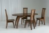 Image 1 of Dining table and chairs in Walnut - Click to expand